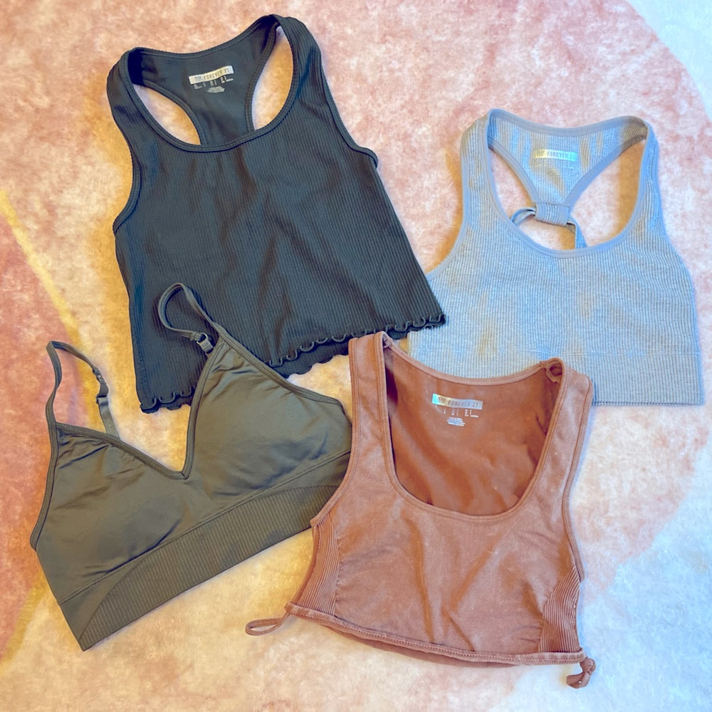 Lot of Forever 21 Sports Tops / Bras